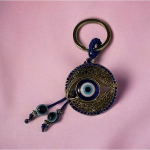 Blue and Gold Peacock Keychain/Jewelry